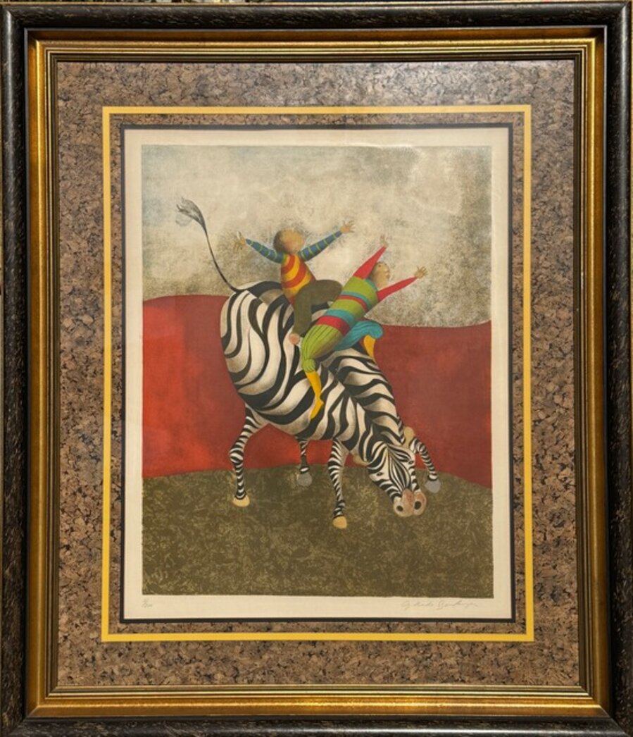 Children Riding a Zebra