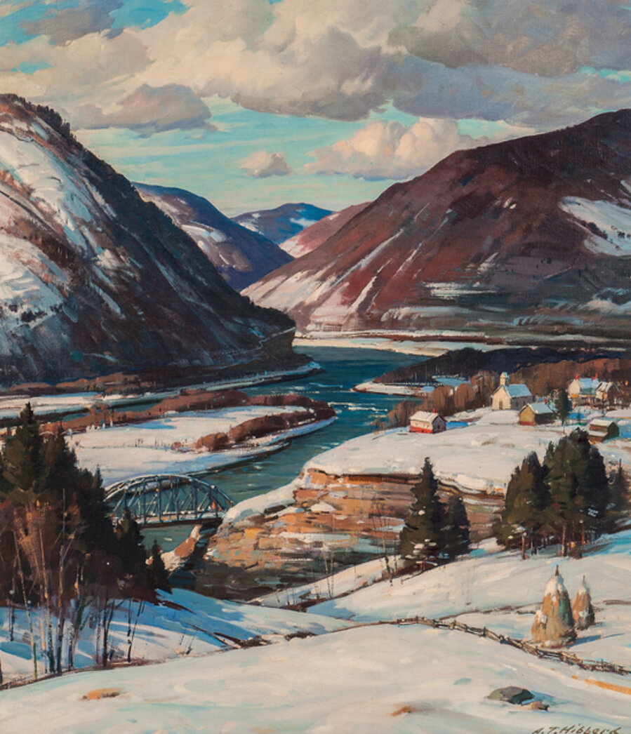 Vermont River Valley in Winter