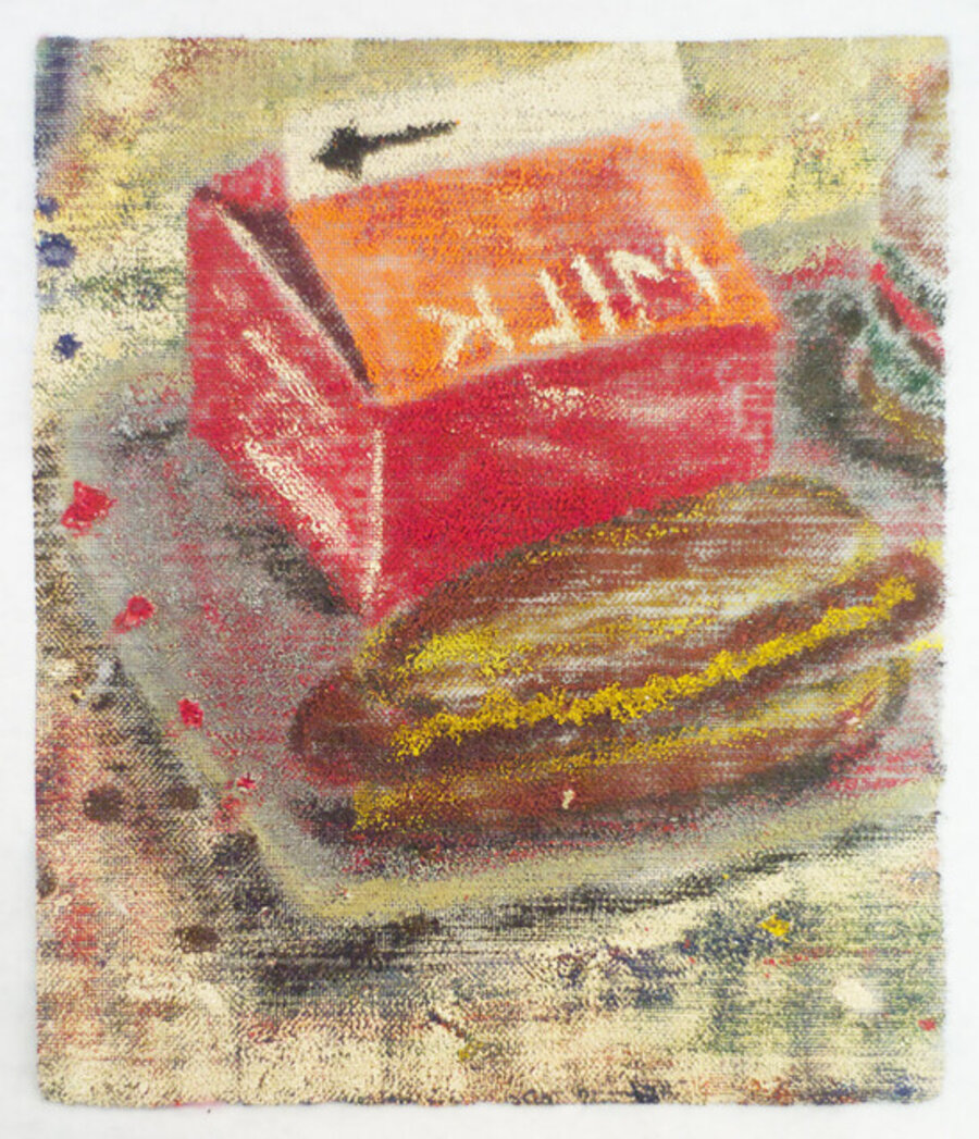 Untitled (milk carton & hot dog)