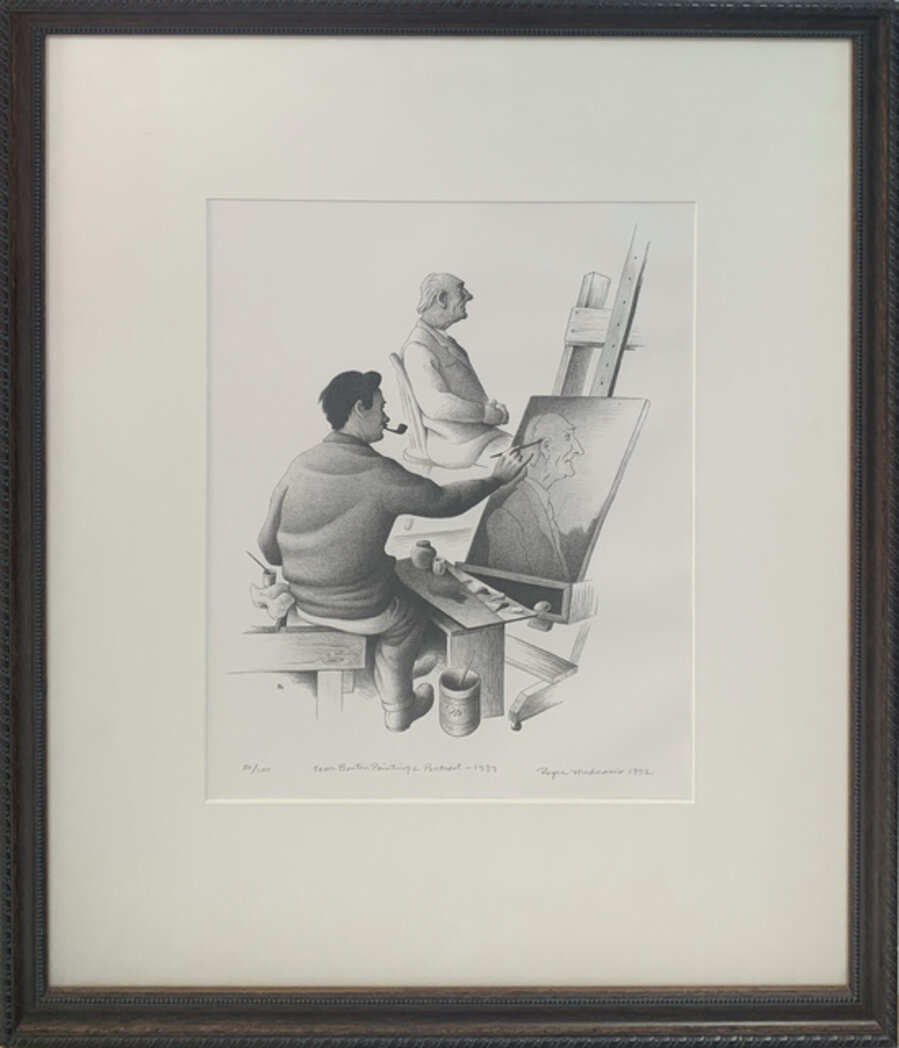 Thomas Benton Painting a Portrait