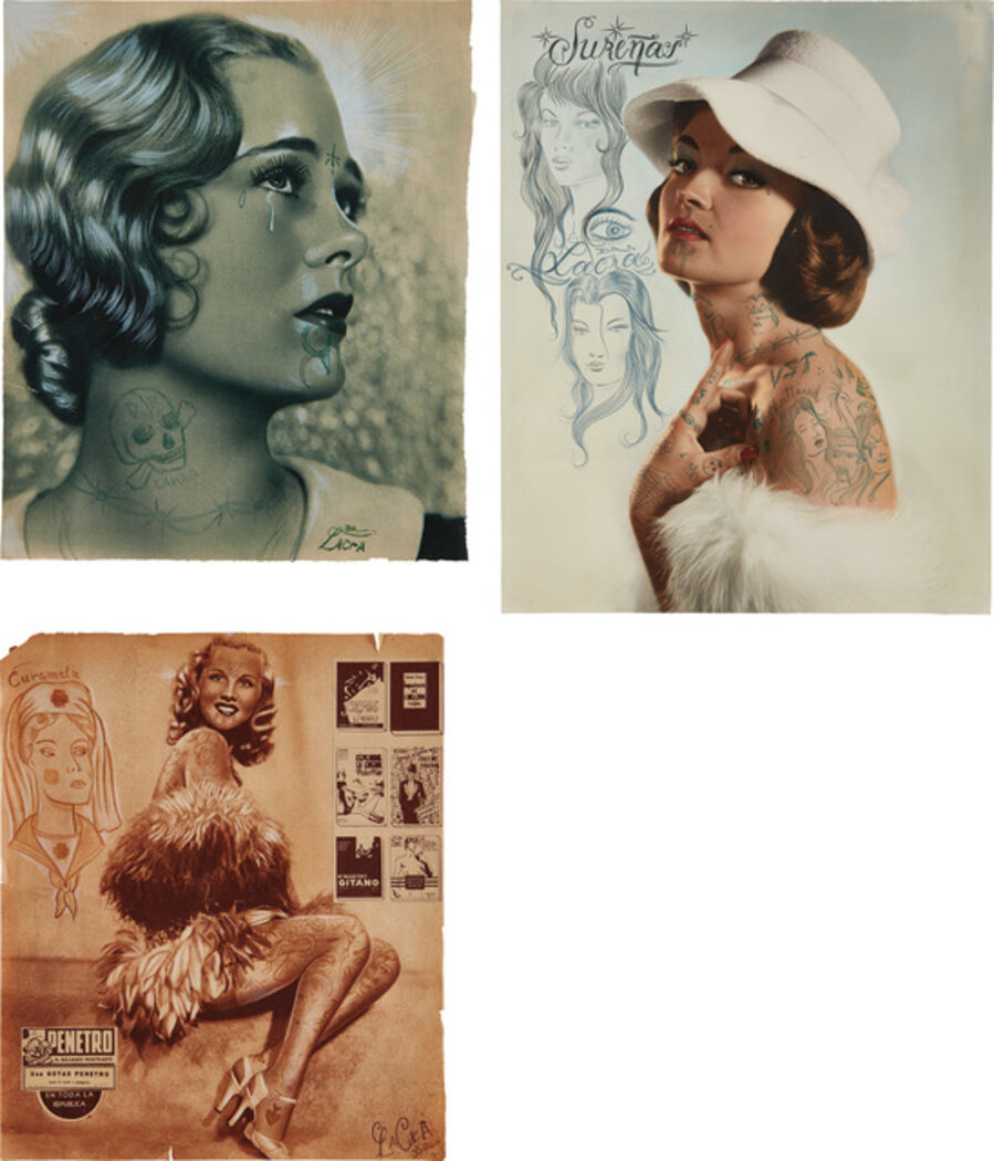 Three works: (i) Untitled (lagrima II); (ii) Untitled (penetro); (iii) Untitled (sombrero rosa)