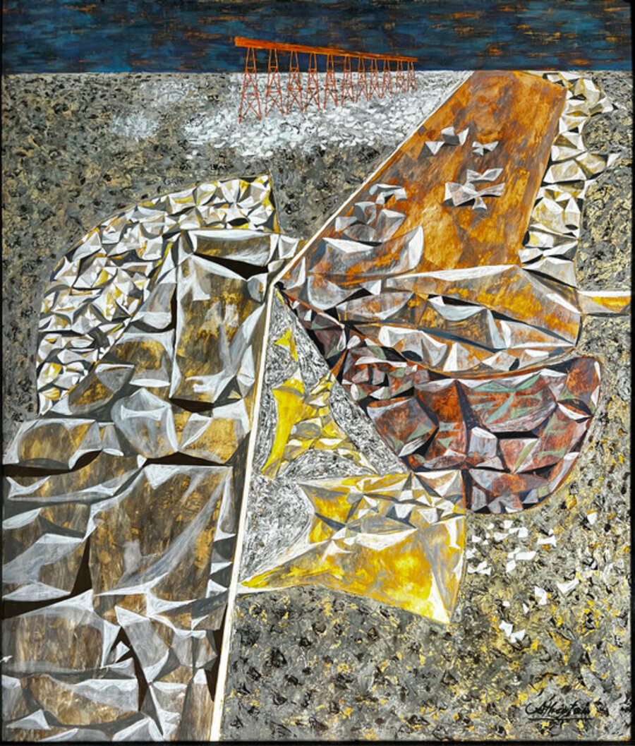 Thought Provoking Rock Quarry - Mid Century Abstract