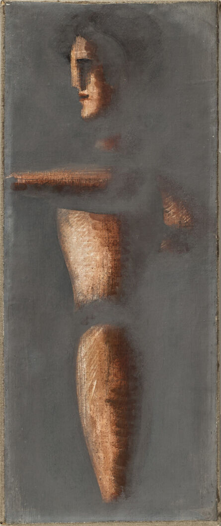 Oskar Schlemmer, ‘Figur auf grauem Grund’, 1928