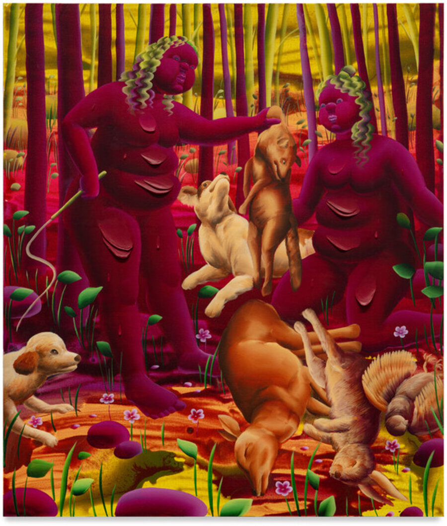 Hunting Dogs with Dead Hare