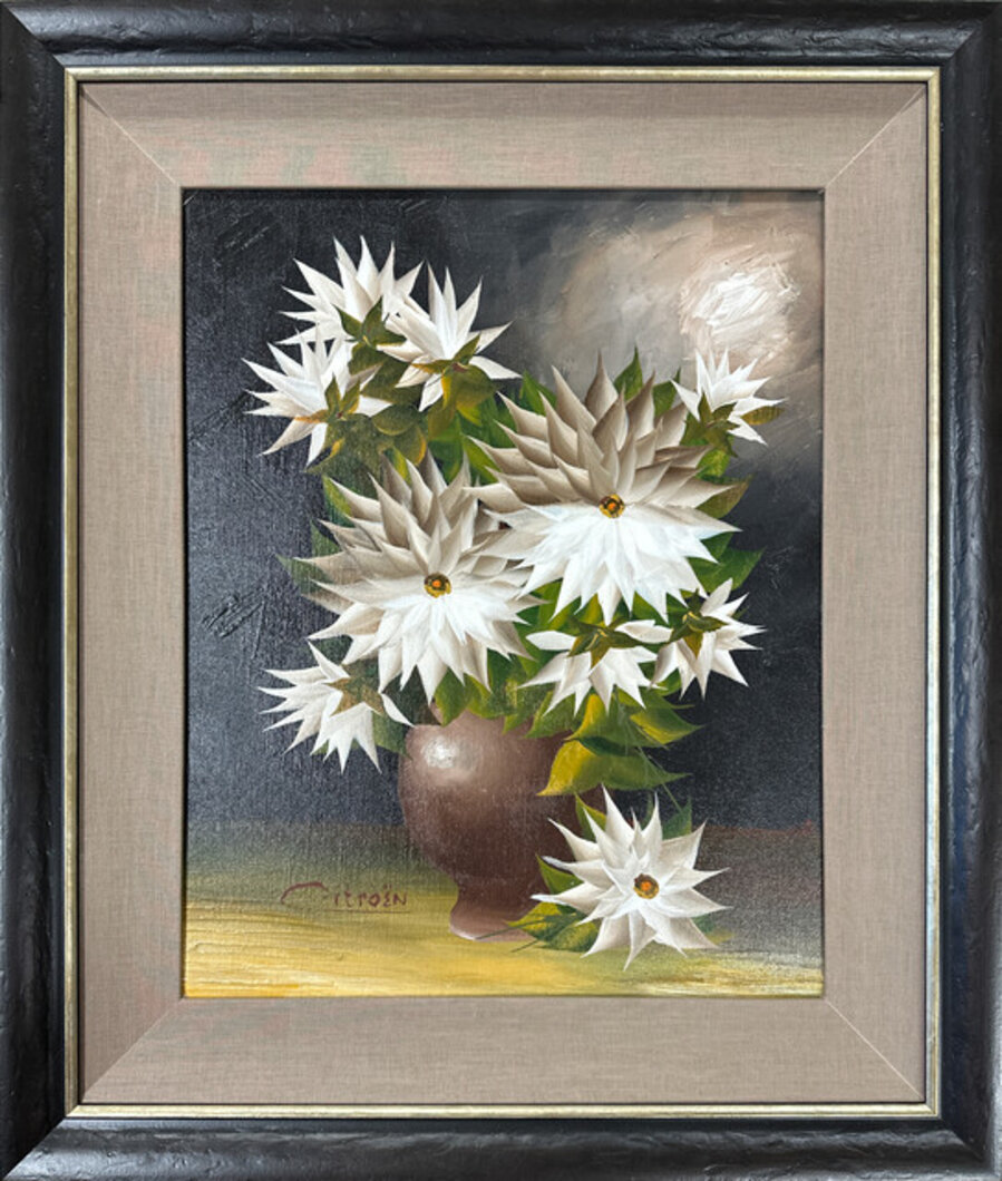 Still Life (Flowers in a Brown Vase)