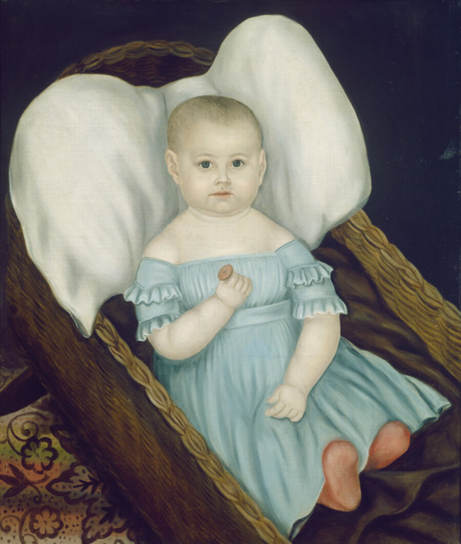Baby in Wicker Basket