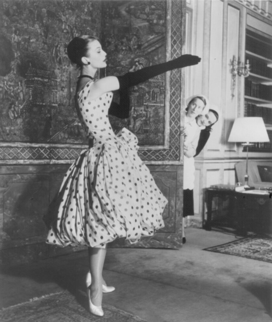 Mary Jane Russell in Dior Dress, Paris