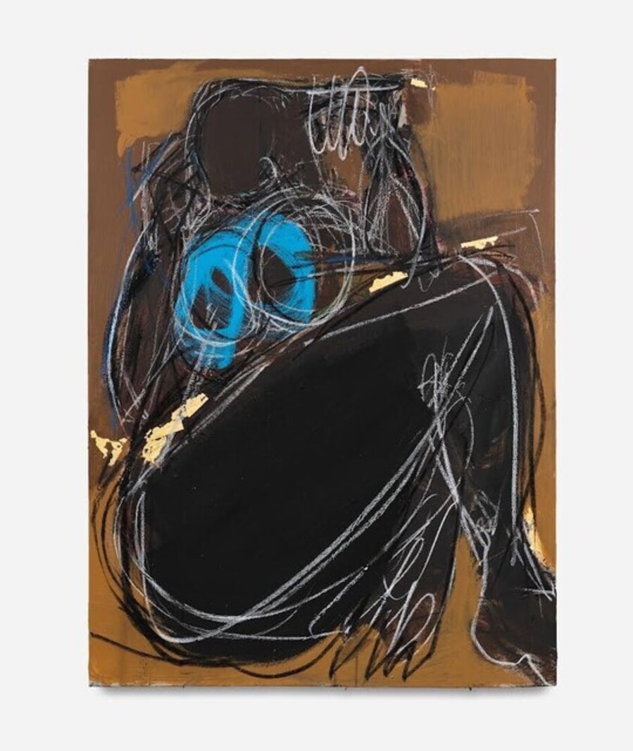 Reclining Nude on Leather