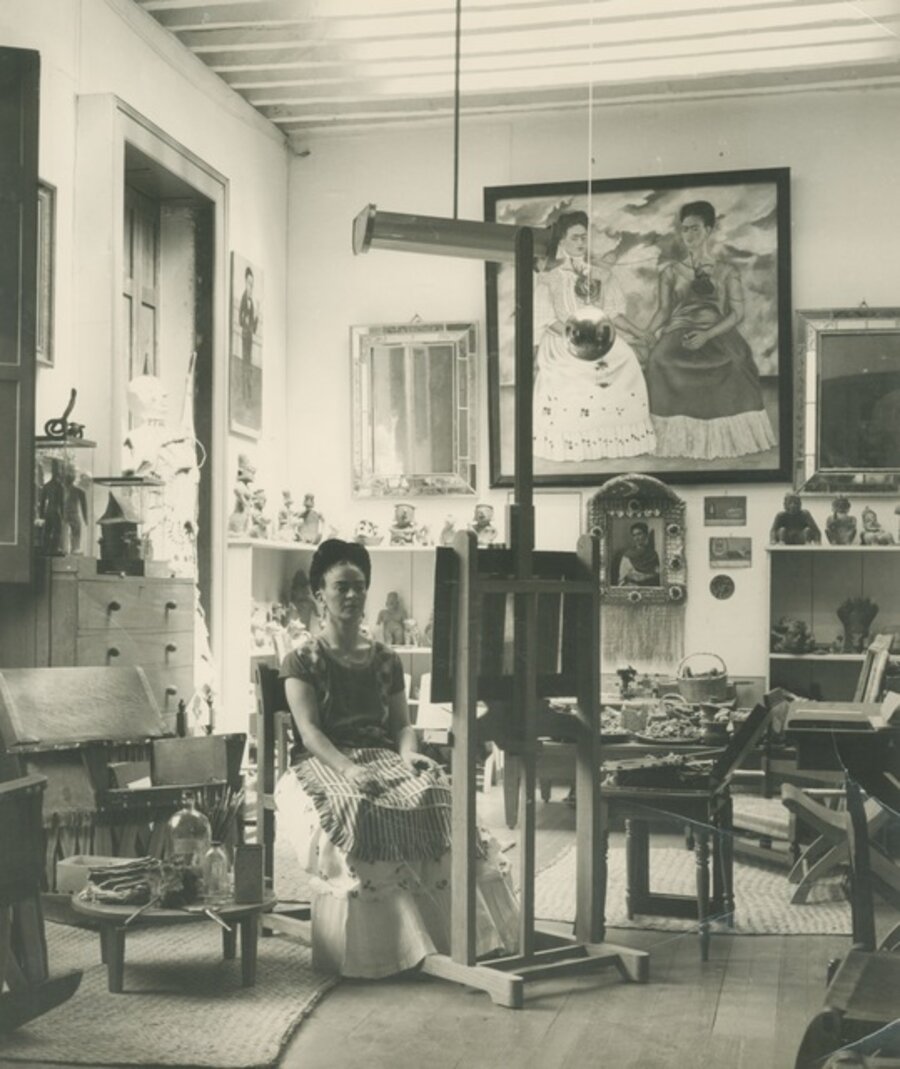 Frida In Her Studio
