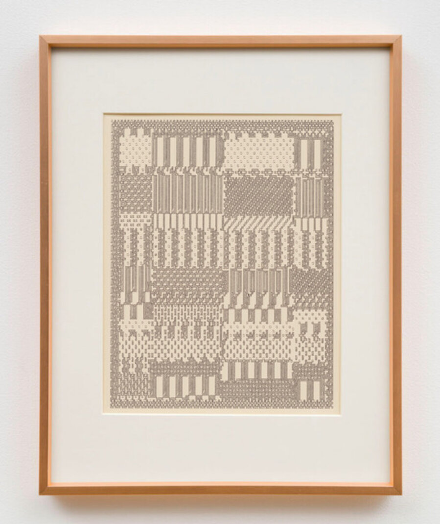 Untitled (Pixel Rug Pen Plotter Drawing)