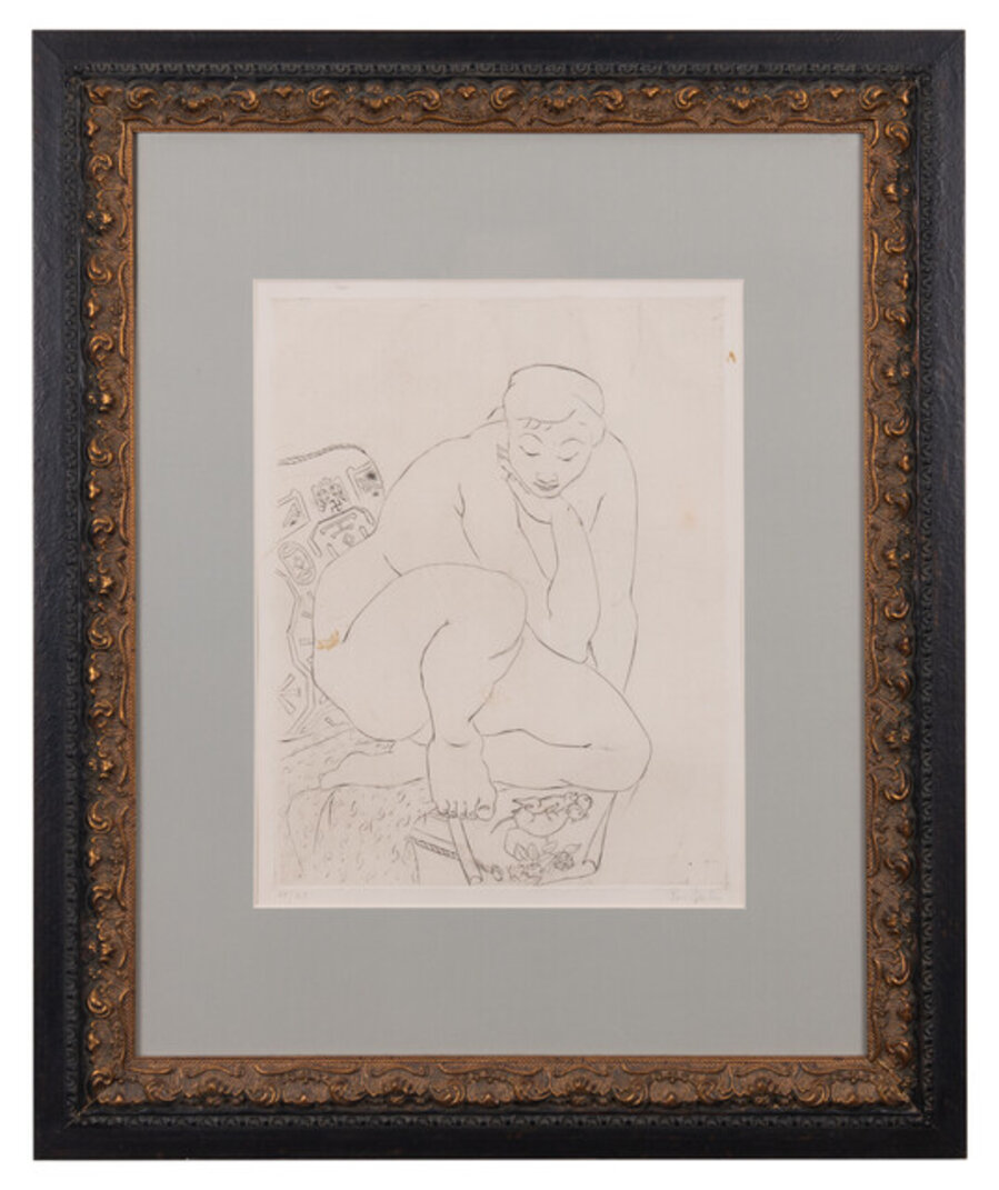 Seated Nude on Tapestry