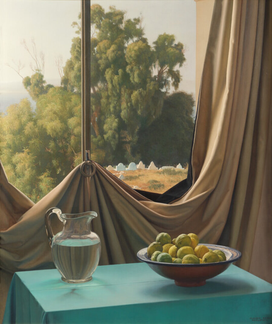 Still Life with Landscape