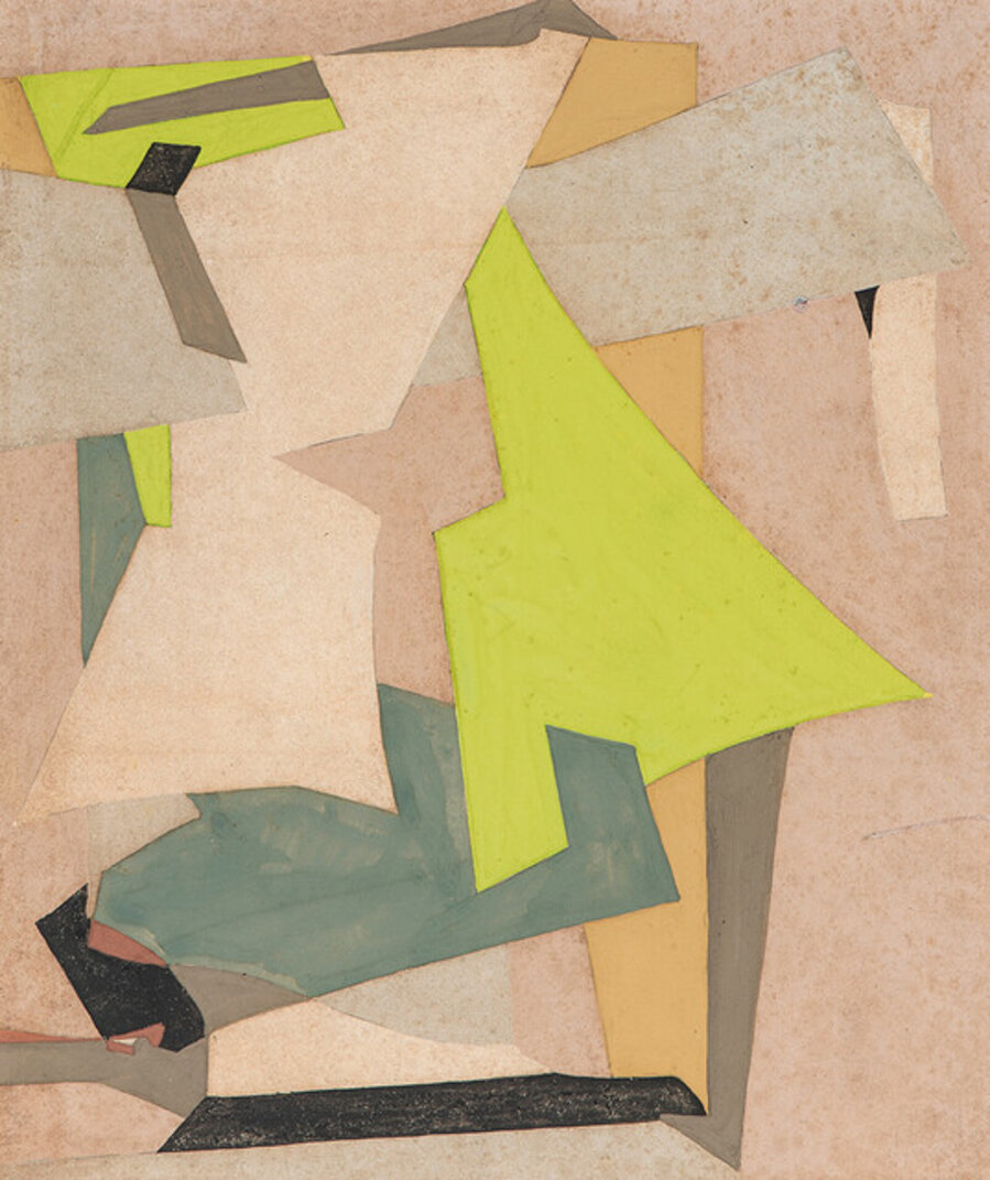 Untitled (Abstraction with Pink and Yellow)