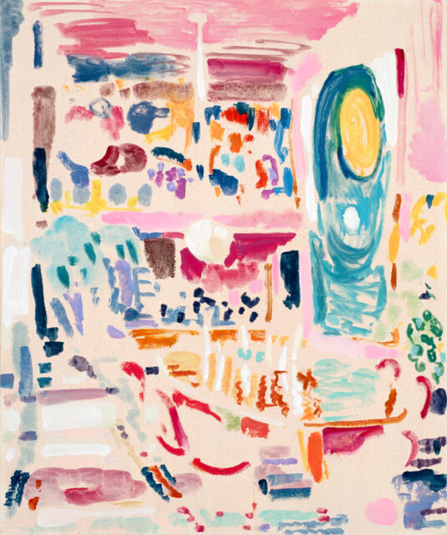 Interior in Pinks, Magenta and Yellow