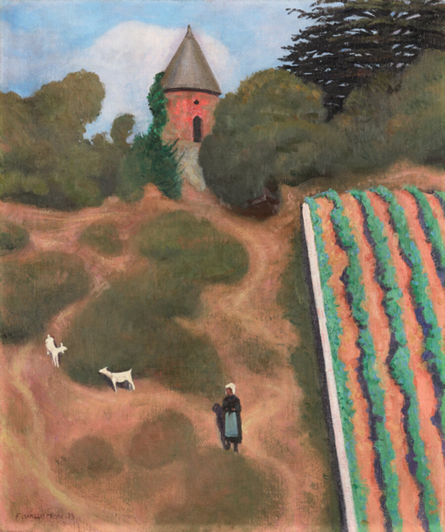 “Côte Roussie et Tourelle, Champtoceaux” - Scorched Hillside with Tower near the Village of Champtoceaux