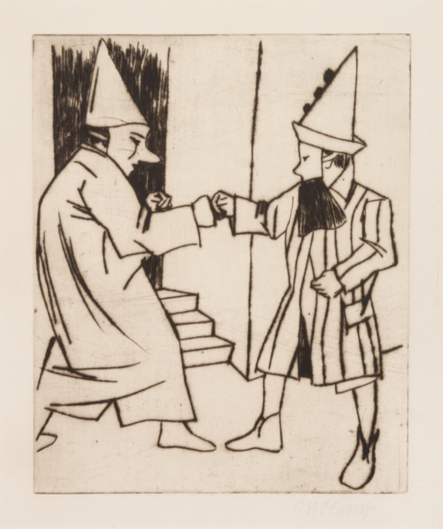 Zwei Clowns (Maskerade)