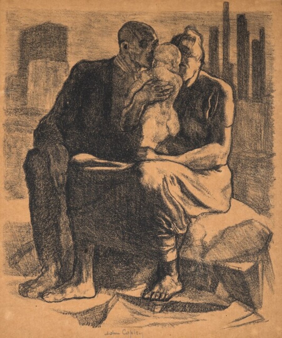 Family group; Mother and children