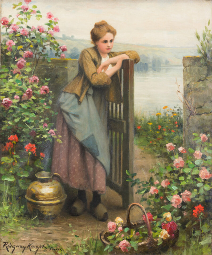 Young Woman in Garden