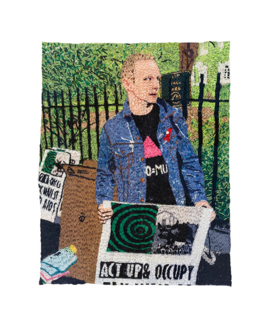 Theodore (ted) Kerr at the ACT UP 25th Anniversary Protest on Wall Street