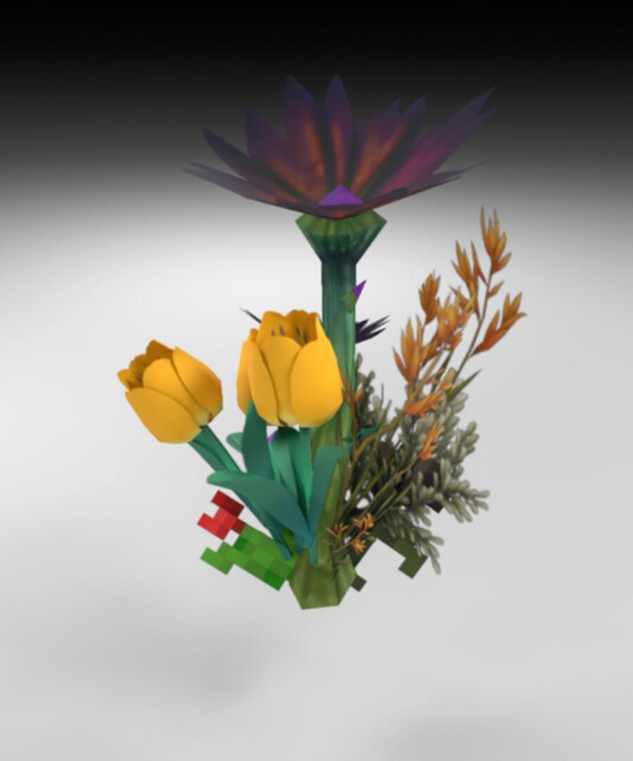 Hand-hacked Bouquet 154