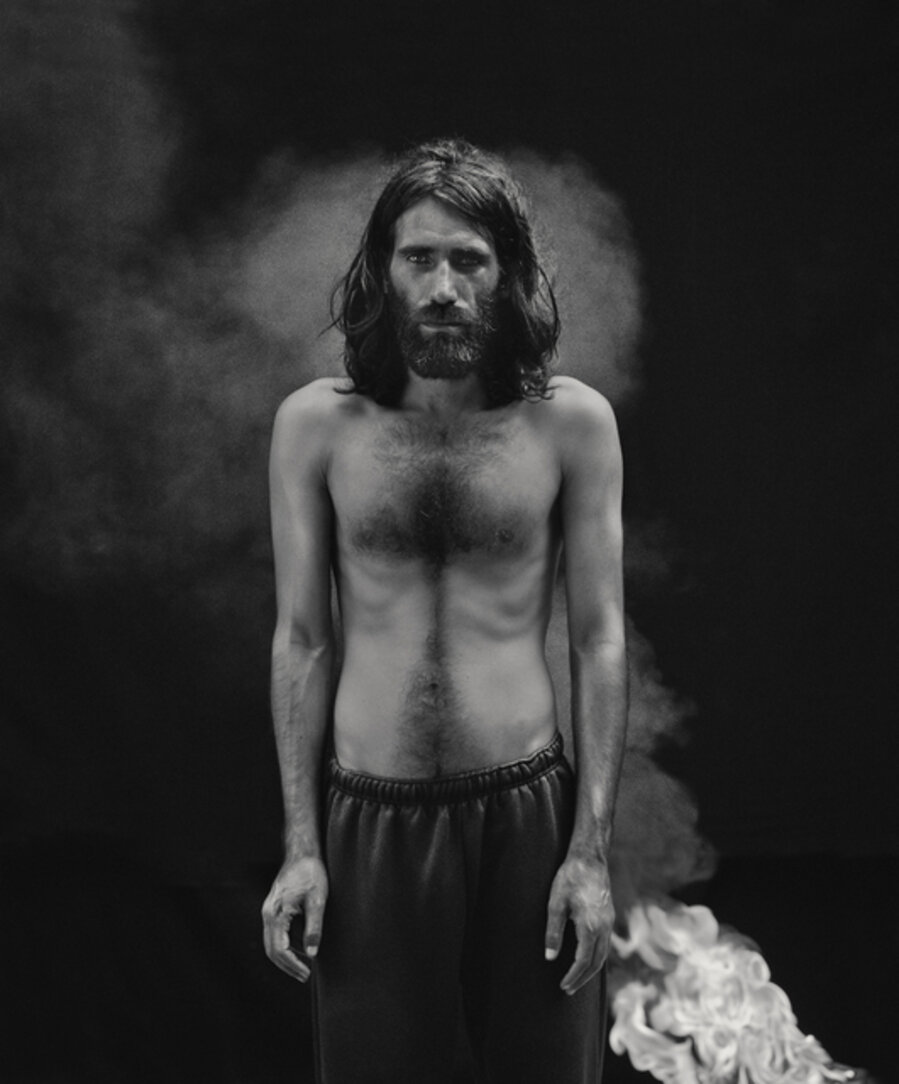 Portrait of Behrouz Boochani n.1, from the series "Remain"