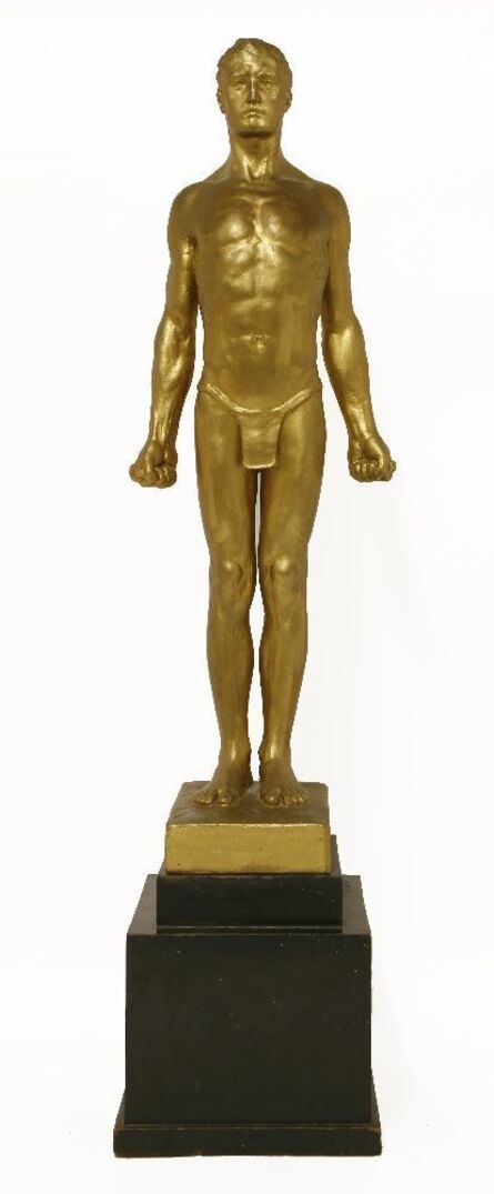 Alex Fischer, ‘A gold painted plaster figure of a man’