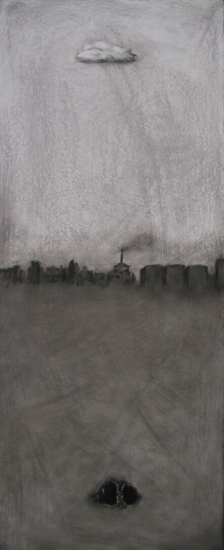 Marc Barker, ‘'Cloud Cave,' Monochromatic Urban Landscape, by Marc Barker, Oil on Panel Painting’, 2007