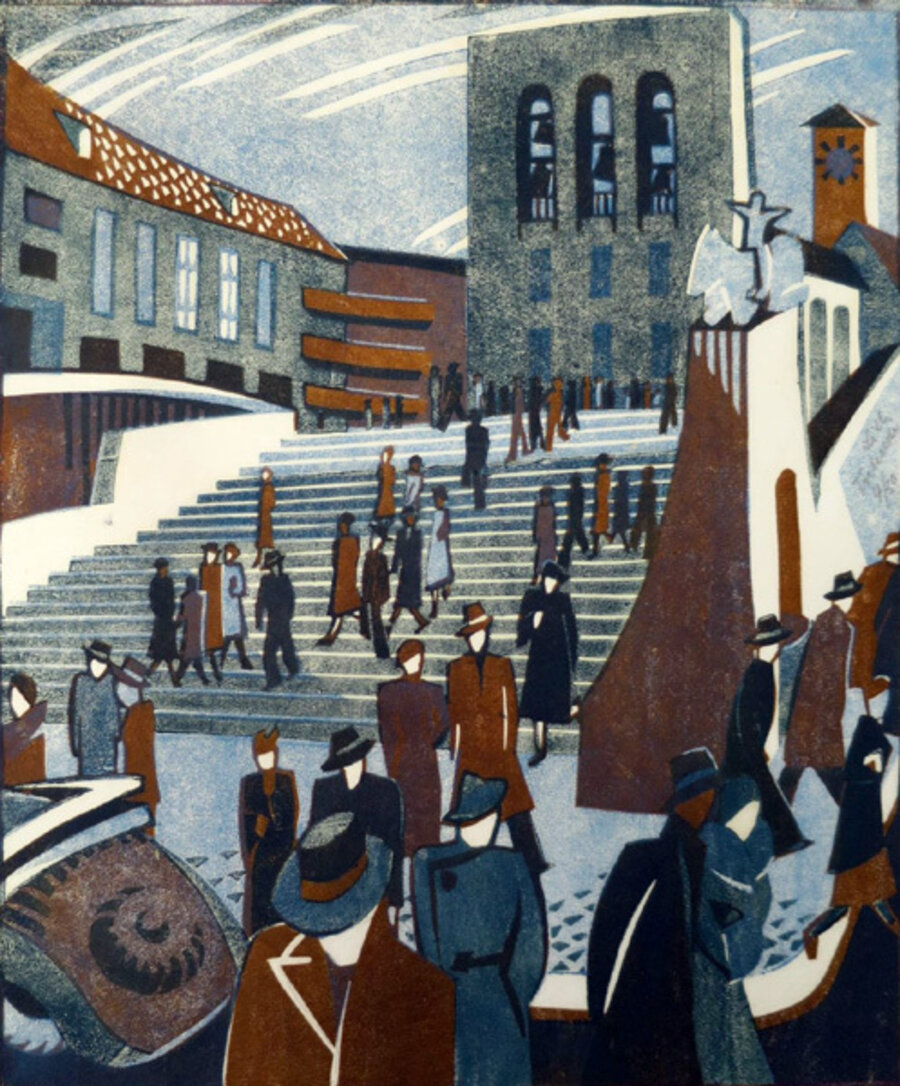 People Coming Out of Church