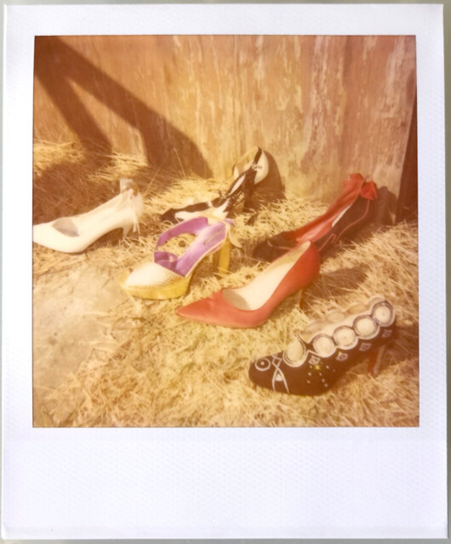 Cindy Lauper Record Shoot - Unique Polaroid
