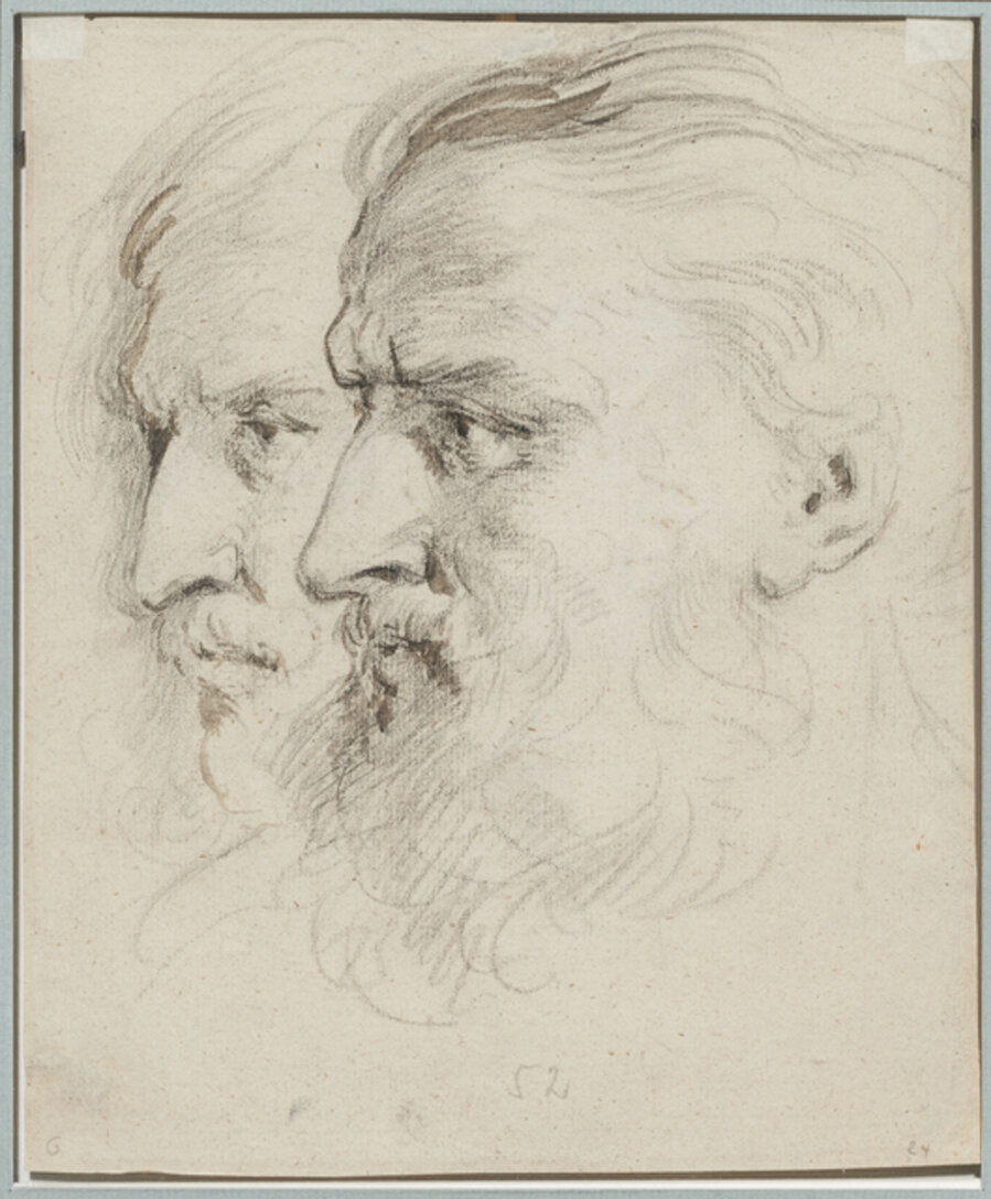 Figure studies for Moses Selecting the Seventy Elders (recto & verso)