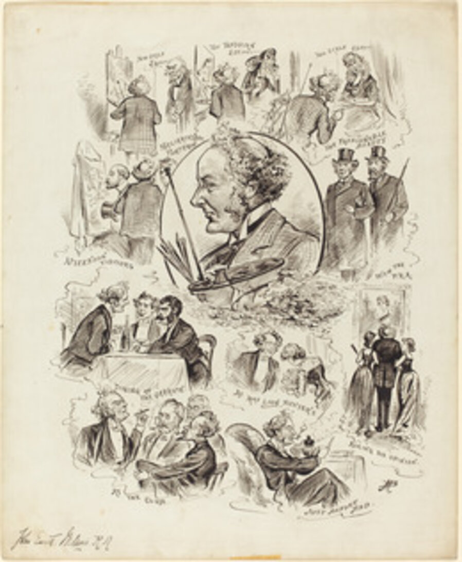 Caricatures of John Everett Millais