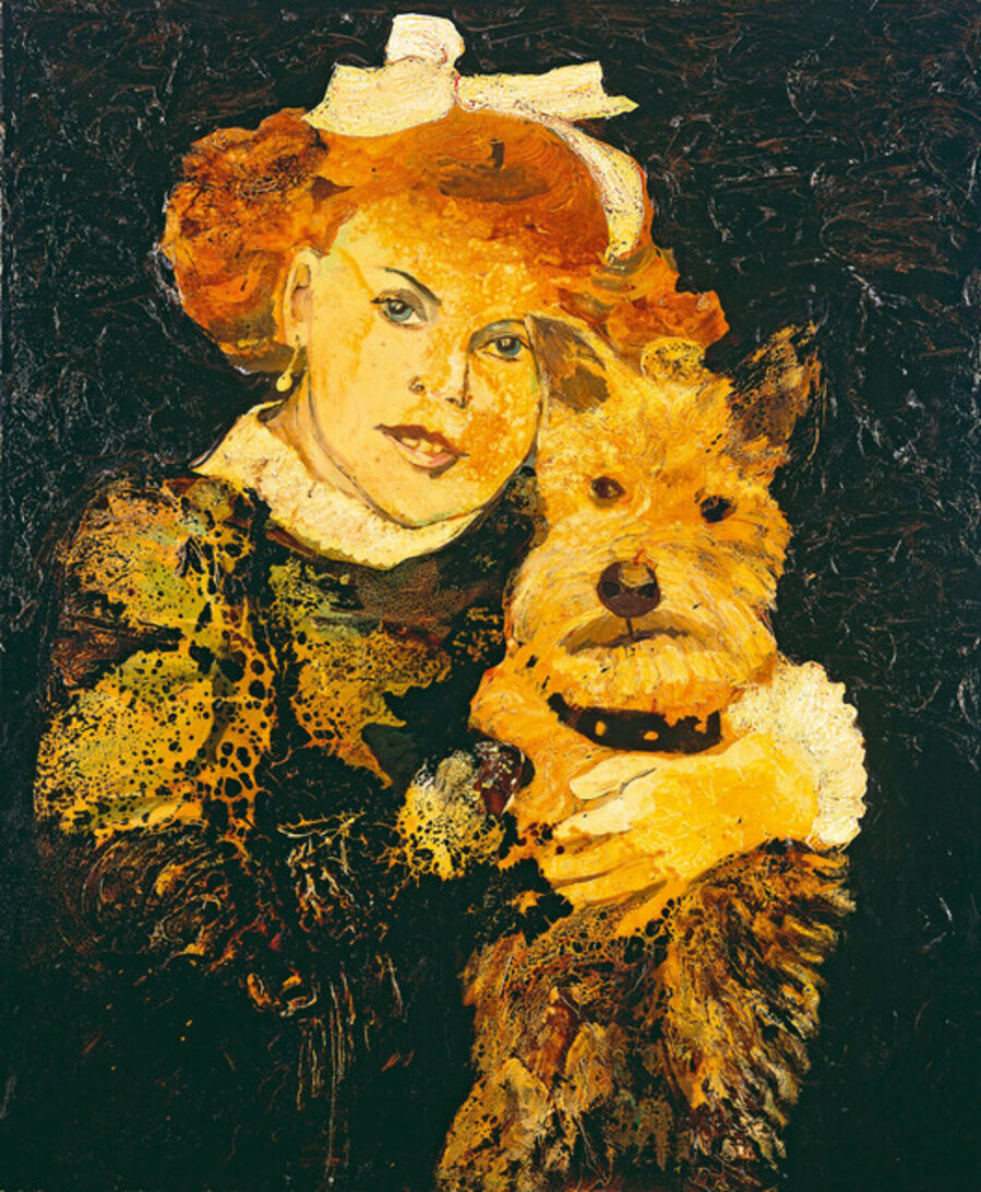 Mädchen mit Hund