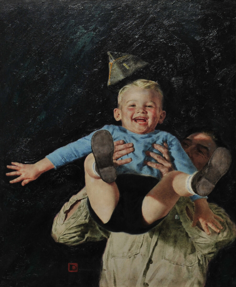Father and Son, Women's Day Magazine Cover, January 1945
