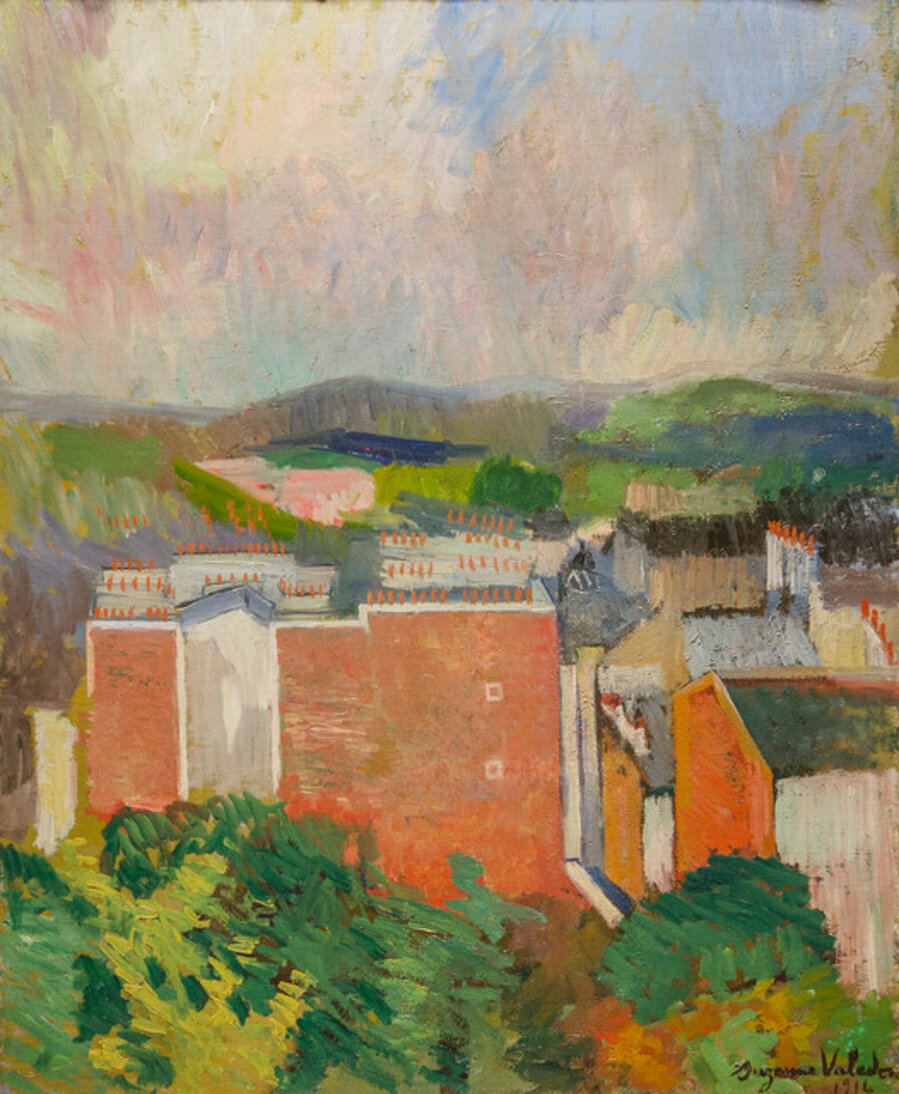 Paysage aux Batiments Rouges