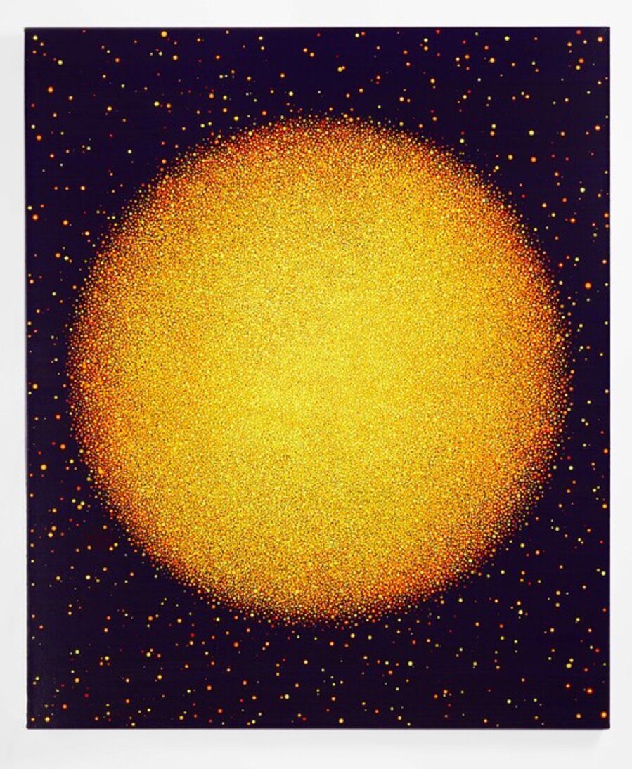 Untitled (Yellow-Orange Sun on Blue)