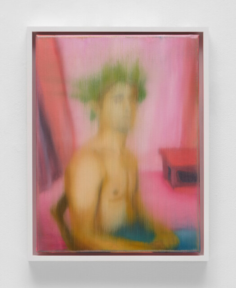 Seated Model Wearing Laurels
