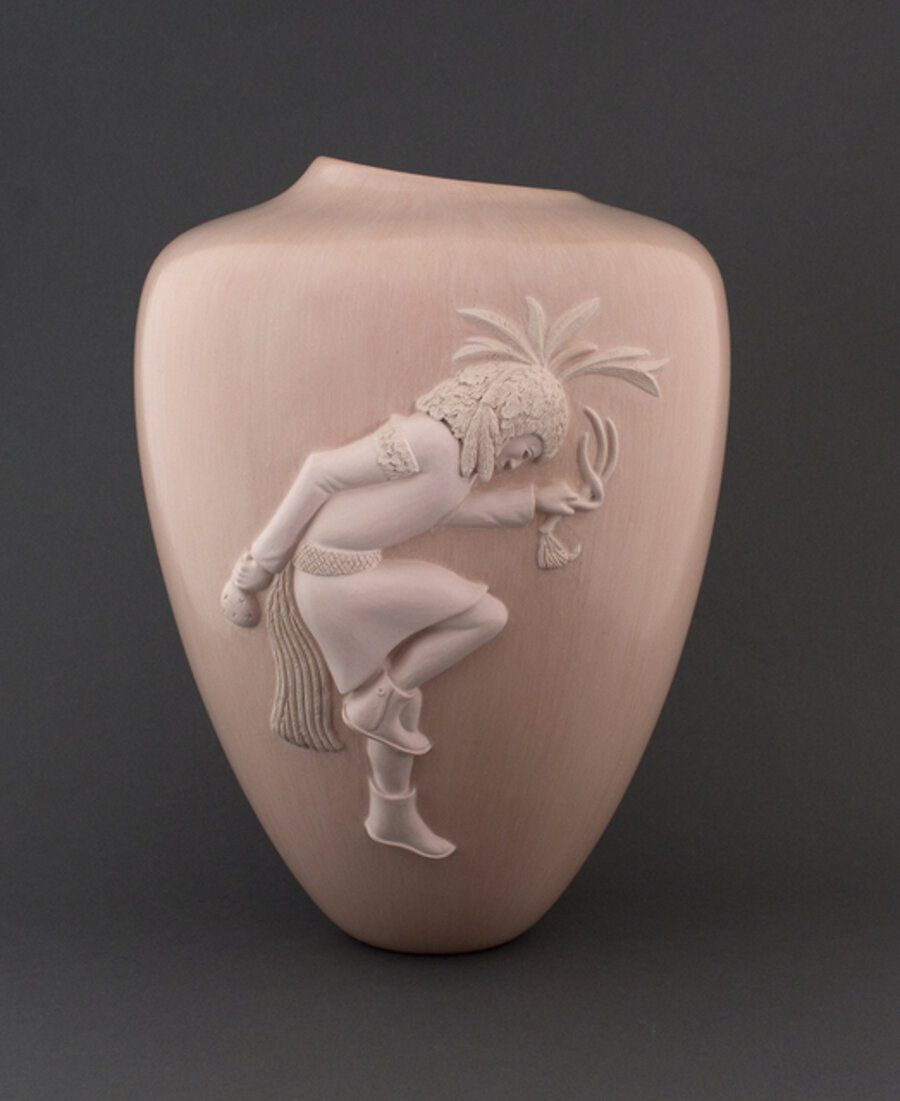 Buffware Vase with Buffalo Dancer