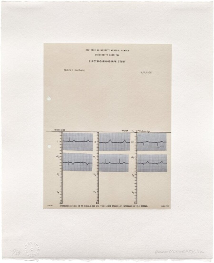 Portrait of Marcel Duchamp: Mounted Cardiogram