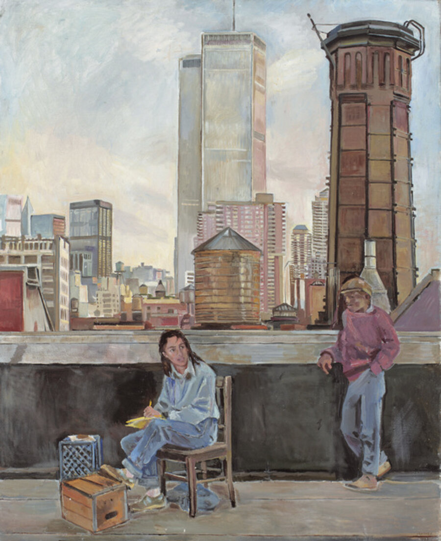 Man & Woman at the roof, New York