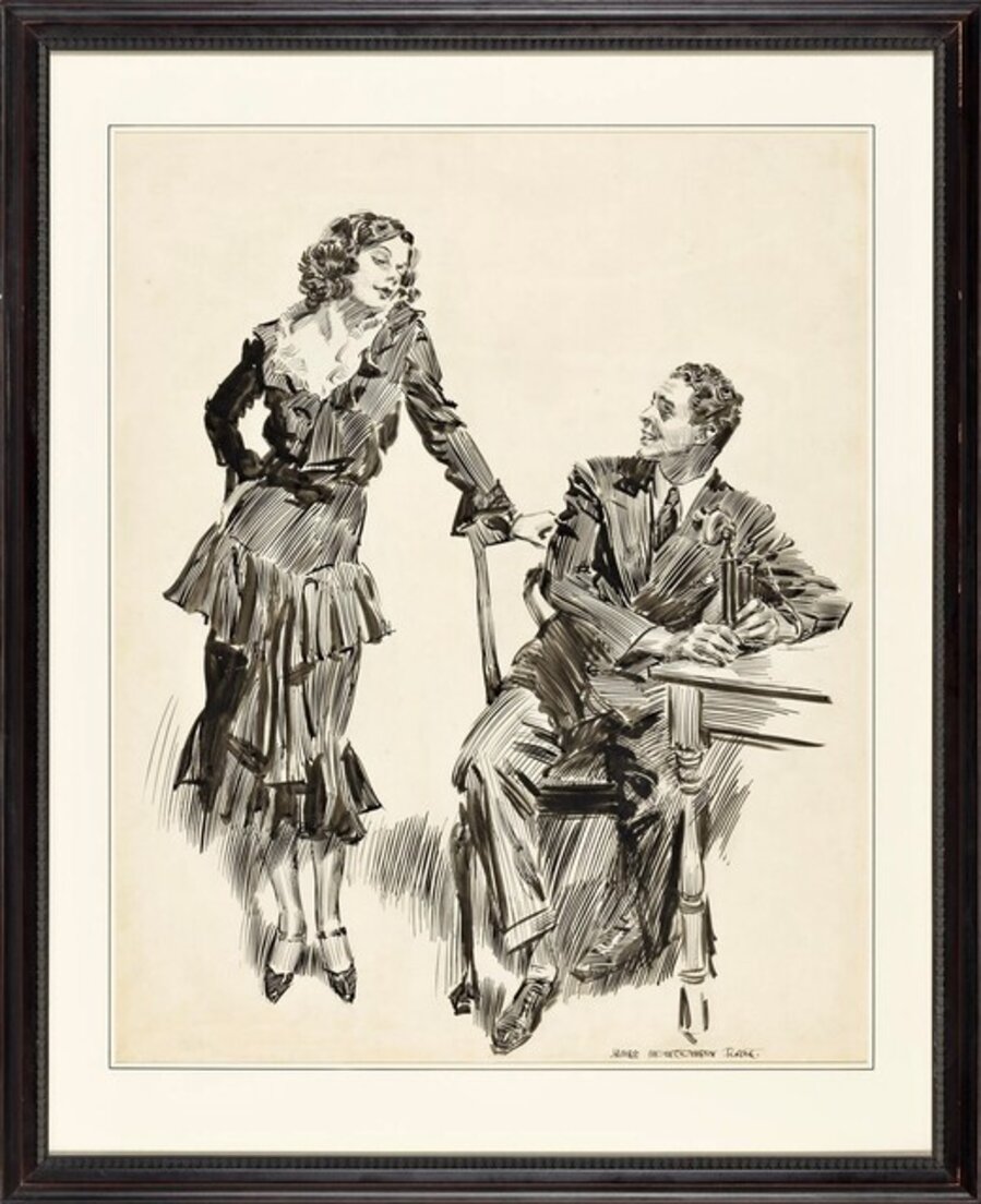 "A Six-Letter Word Meaning Trouble" Story Illustration, Good Housekeeping