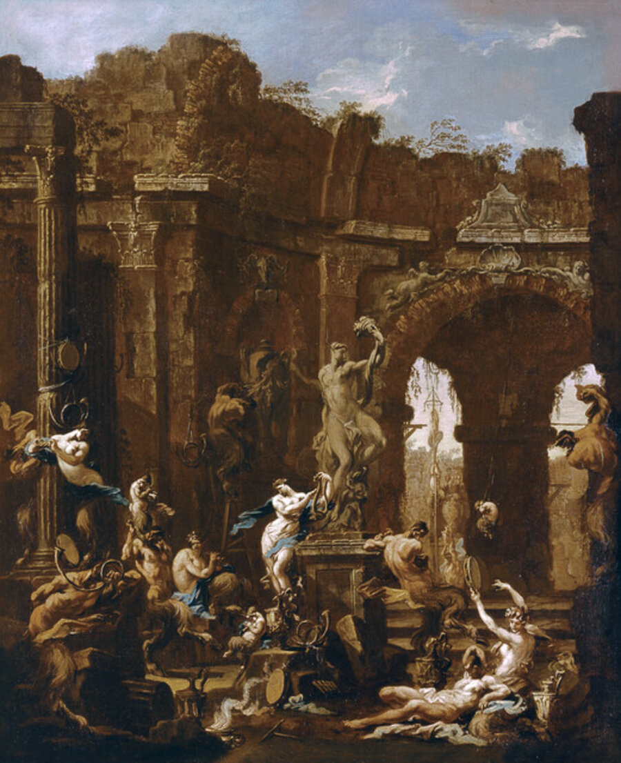 Bacchanal with satyrs and nymphs