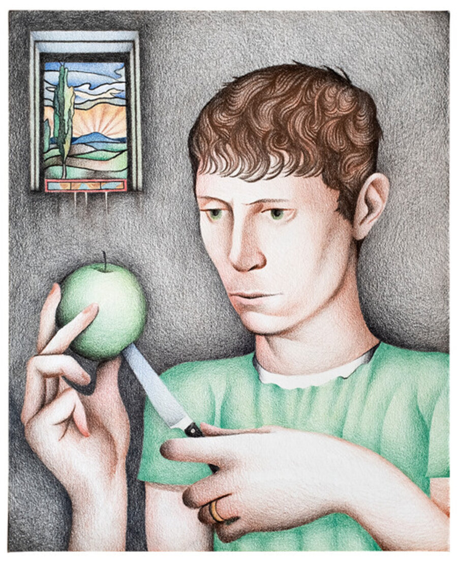 Colin Cutting Apple
