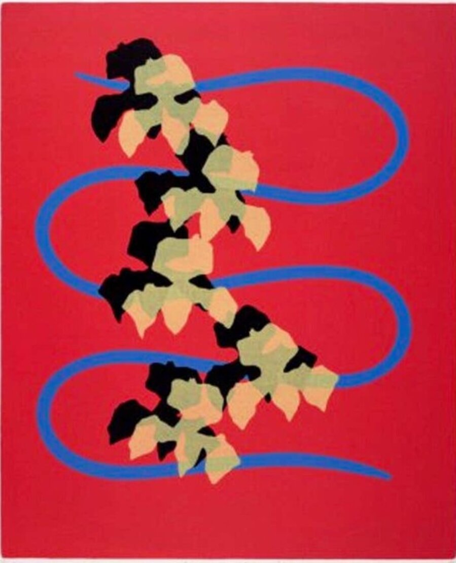 Serpentine with Orchids