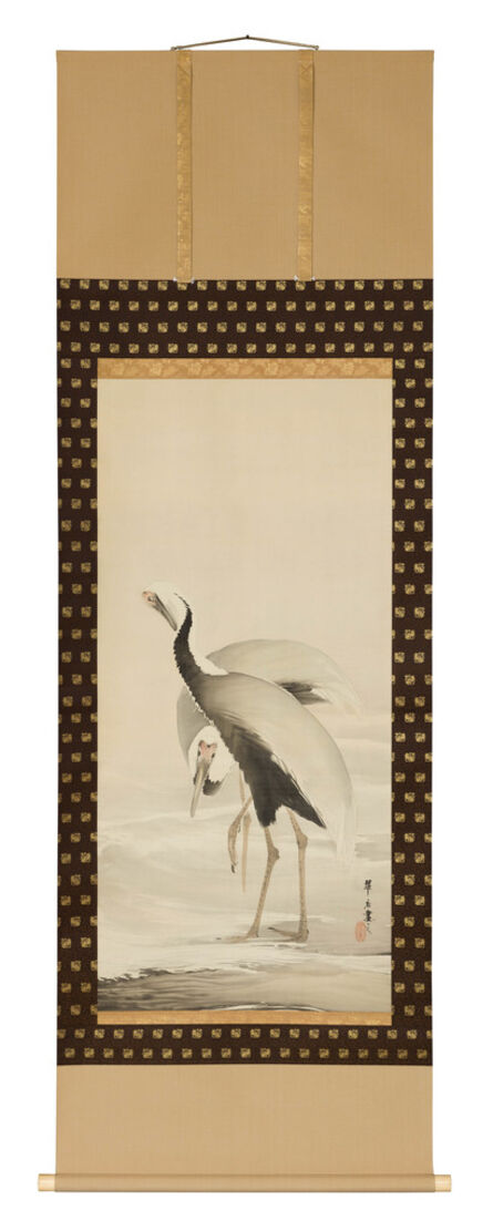 Tsuji Kakō, ‘Pair of Cranes (T-4433)’, Taisho (1912, 1926), Showa (1926, 1989) eras, 1920s