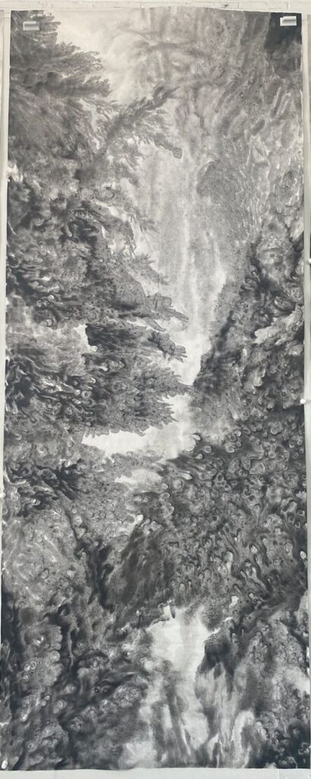 Bingyi 冰逸, ‘Secluded Forest in Flying Waterfalls 幽林飞瀑图’, 2021-2023