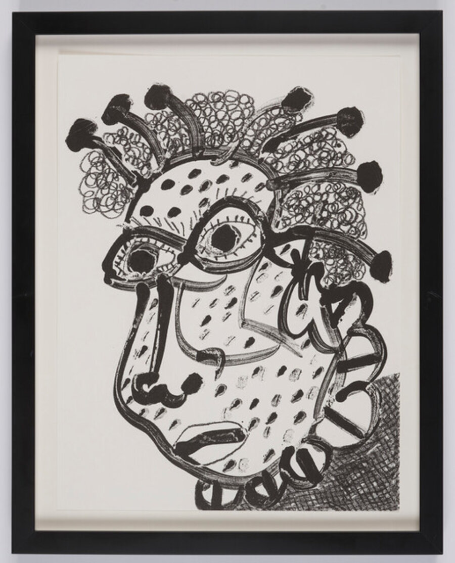 Portrait w/ self-portrait details (Framed)