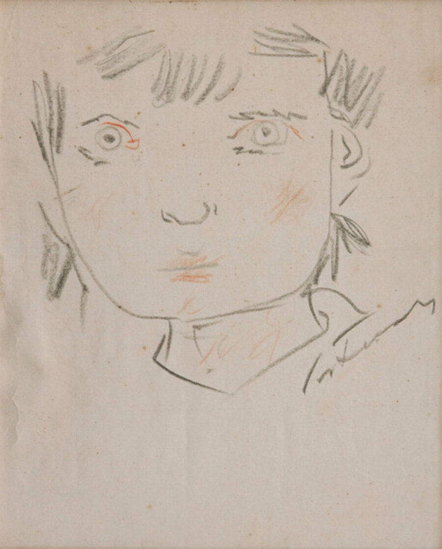 Cabeça feminina. / Female head.