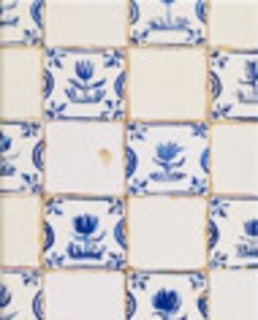 Flowers and white tiles