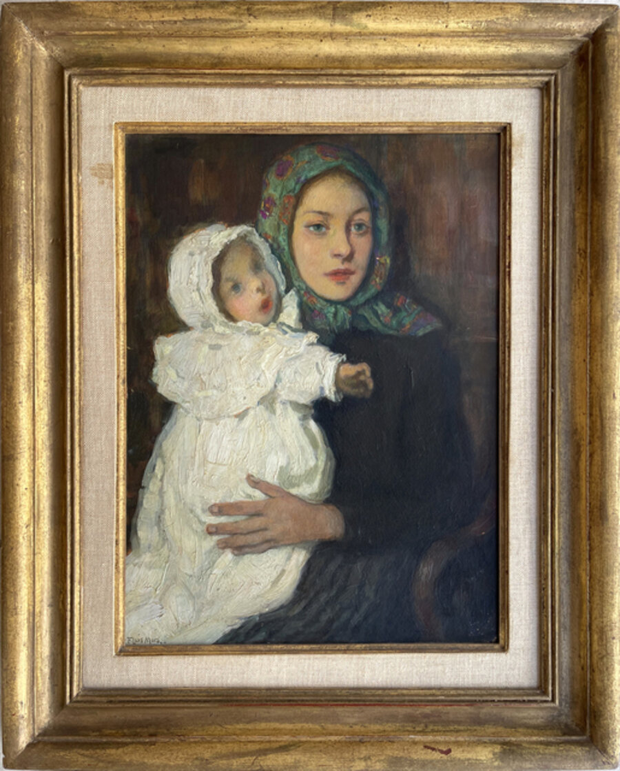 Hispanic Artist. Mother and Child