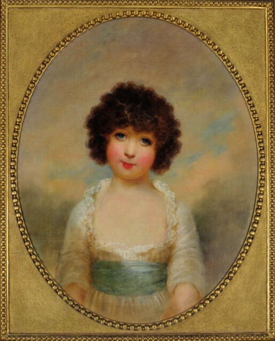 Portrait of Charlotte Shore Aged 5 to 7 yo, Daughter of the 1st Lord Teignmouth, Governor General of India